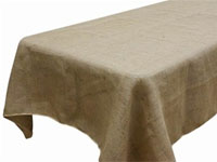 Rustic Burlap 90"x156" Natural Rectangle Tablecloth