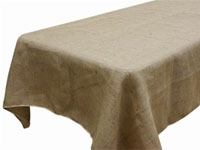 Rustic Burlap 90"x132" Natural Rectangle Tablecloth