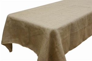 Rustic Burlap 90"x132" Natural Rectangle Tablecloth