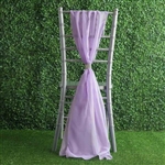 6Ft Lavender Premium Chiffon Designer Chair Sashes - 5 PCS
