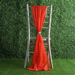 6Ft Red Premium Chiffon Designer Chair Sashes - 5 PCS