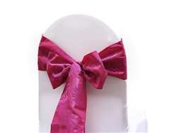 Dual-Tone Flocking Chair Sash - Fushia / Fushia