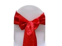 Dual-Tone Flocking Chair Sash - Red / Red
