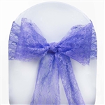 5 PCS Royal Blue Lace Chair Sashes Tie Bows - 6"x108"