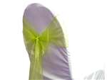 5 Pack Econoline Organza Chair Sash 7.5" x 108" - Apple Green