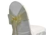 5 Pack Econoline Organza Chair Sash 7.5" x 108"  - Champagne