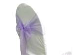 5 Pack Econoline Organza Chair Sash 7.5" x 108"  - Lavender