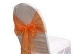 5 Pack Econoline Organza Chair Sash 7.5" x 108"  - Orange