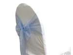 5 Pack Econoline Organza Chair Sash 7.5" x 108"  - Periwinkle