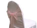 5 Pack Econoline Organza Chair Sash 7.5" x 108"  - Pink