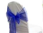 5 Pack Econoline Organza Chair Sash 7.5" x 108"  - Royal Blue