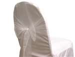 5 Pack Econoline Organza Chair Sash 7.5" x 108"  - White