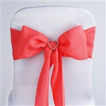 Econoline Polyester Chair Sash in Coral - 5 Packs