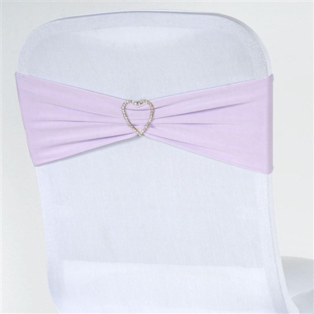 5"x12" Lavender Spandex Stretch Chair Sash - 5 PCS