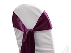 Econoline Satin Sash - Eggplant