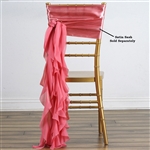 Chiffon Curly Chair Sashes - Rose Quartz