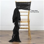 Chiffon Curly Chair Sashes - Black