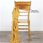 Chiffon Curly Chair Sashes - Gold