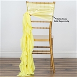 Chiffon Curly Chair Sashes - Yellow