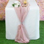 6FT Dusty Rose Premium Chiffon Table Runner