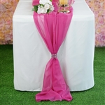 6FT Fushia Premium Chiffon Table Runner