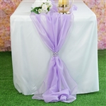 6FT Lavender Premium Chiffon Table Runner