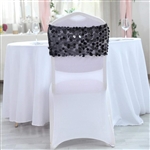Big Payette Sequin Round Chair Sashes - 5 Pack - Black