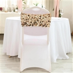 Big Payette Sequin Round Chair Sashes - 5 Pack - Gold