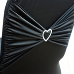 Diamond Buckle (for chair sash) - Silver Heart