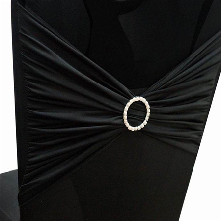 Pearl Buckle (for chair sash) - Ivory Circle