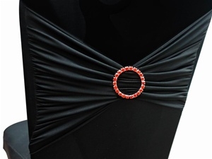 Diamond Buckle (for chair sash) - Red Circle