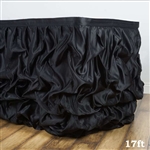 Black Chambury Casa Chic Miteux Lamour Table Skirt - 17ft