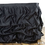 Black Chambury Casa Chic Miteux Lamour Table Skirt - 21ft