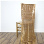 Duchess Sequin Chair Slipcover - Gold