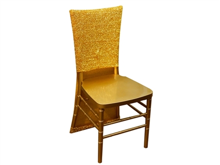 Metallic Spandex Chair Slipcover - Gold