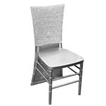 Metallic Spandex Chair Slipcover - Silver