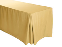 5FT Premium Spun Polyester Rectangular Fitted Tablecloth 30"x60"x29" with Inverted Pleates