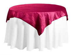 60" x 60" Square Crinkle Taffeta Tablecloth