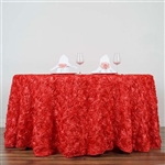120" Round (Grandiose Rosette) Tablecloth - Coral