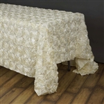 90"x156" Rectangle (Grandiose Rosette) Tablecloth - Ivory