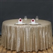 108" Round Grand Duchess Sequin Tablecloth - Champagne