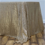 60x126" Rectangle (Duchess Sequin) Tablecloth - Champagne