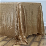 60x126" Rectangle (Duchess Sequin) Tablecloth - Gold