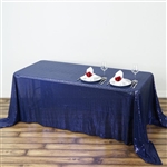 90x132" Rectangle (Duchess Sequin) Tablecloth - Navy