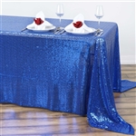 90x132" Rectangle (Duchess Sequin) Tablecloth - Royal