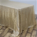 90x132" Rectangle (Duchess Sequin) Tablecloth - Champagne