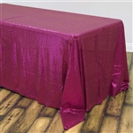 90x132" Rectangle (Duchess Sequin) Tablecloth - Fushia