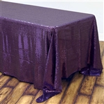 90x132" Rectangle (Duchess Sequin) Tablecloth - Purple