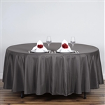 108" Round Polyester Tablecloth - Charcoal Gray