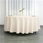 108" Round Polyester Tablecloth - Beige